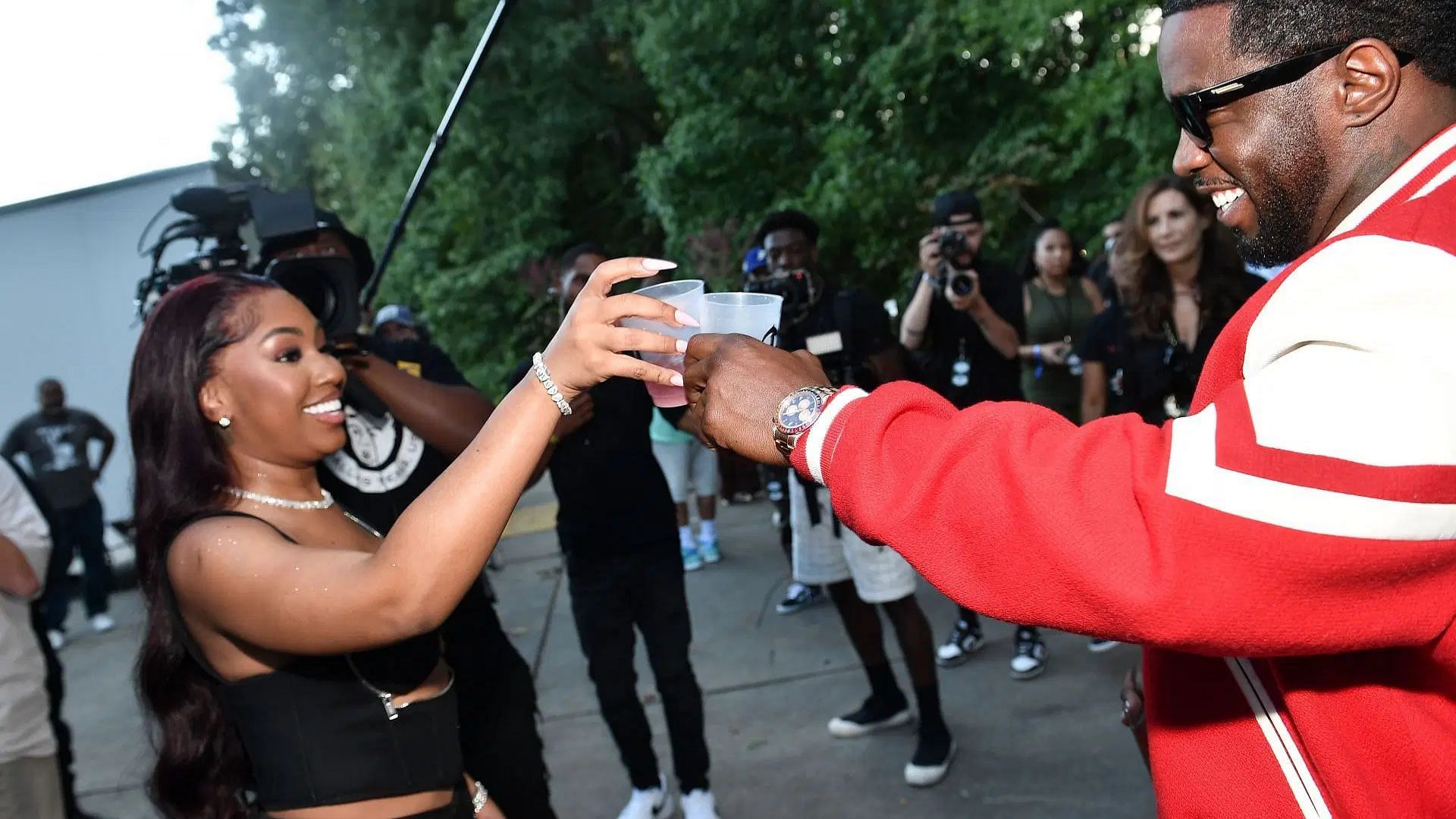 Yung Miami and Sean "Diddy" Combs attend REVOLT World 2023 (Image via Getty)